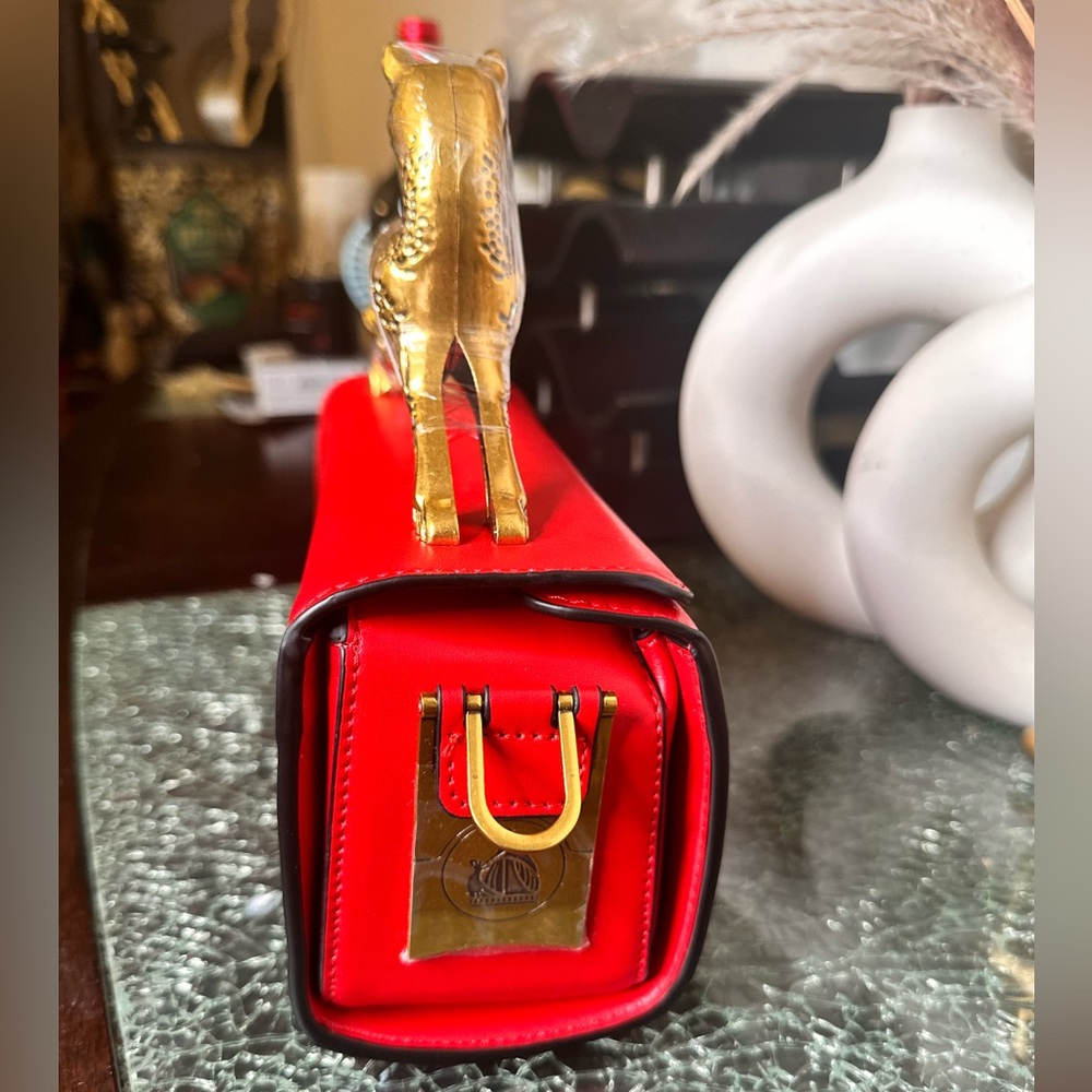 GENUINE LEATHER CAT HANDLE LUXURY CLUTCH BAG - Picture 4 of 15